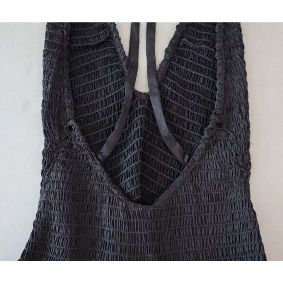 Free People OB1534839 Women's Sz S Gray Silk Racerback Bodysuit $68 - Picture 4 of 4